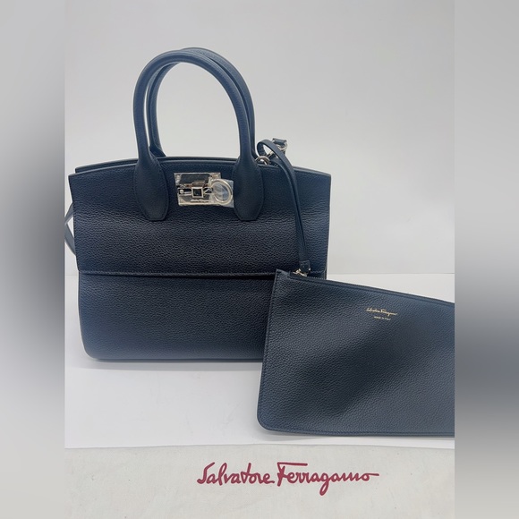 Salvatore Ferragamo  Small The Studio Leather Top Handle Bag - Picture 13 of 17